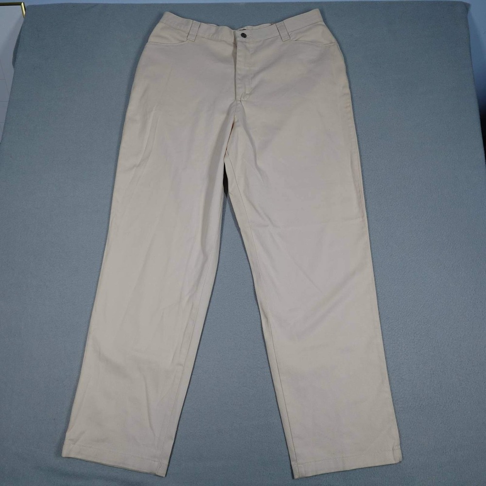 Lee Pants Women 18 M Beige String Stretch Chino Straight Leg Casual Trousers